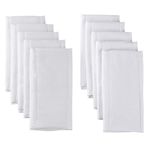 Gerber Unisex Baby Boys Girls Birdseye Prefold Cloth Diapers Multipack White Premium 6-Ply (Pack of 10)