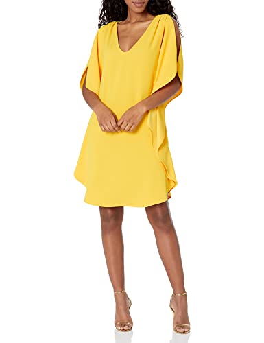 Trina Turk Women's Split Sleeve Dress, Saffron, Medium