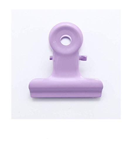 Paper Clamp Clips Assorted Ticket File Small Artboard Clip Binder Clips Office Stationery Metal School Office Stationery Paper Iron Clip Can Be Hang On (Purple)