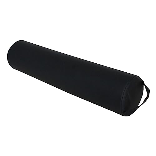 ForPro Professional Collection Full Round Bolster Pillow, Black, Oil and Stain-Resistant, for Massage and Yoga, 6' R x 26' L