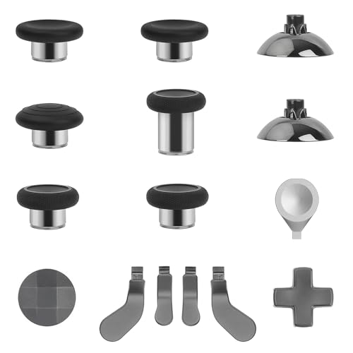 15 in 1 Accessories Replacement Buttons Kit for Xbox Elite Controller Series 2,Includes 6 Metal Magnetic Thumbsticks,4 Paddles, 2 D-Pads, 2 Thumbstick Bases, 1 Adjustment Tool (Model 1797)