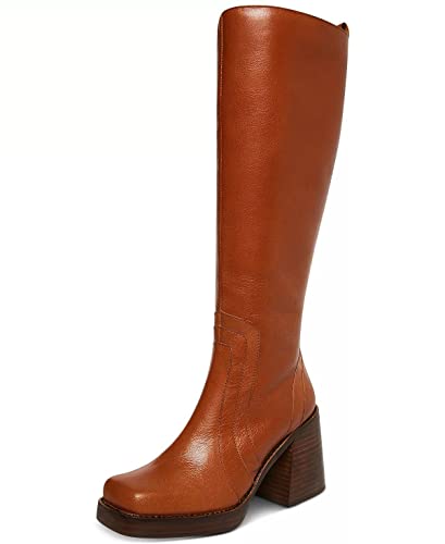 Steve Madden Women's Andiee Fashion Boot, Cognac Leather, 9