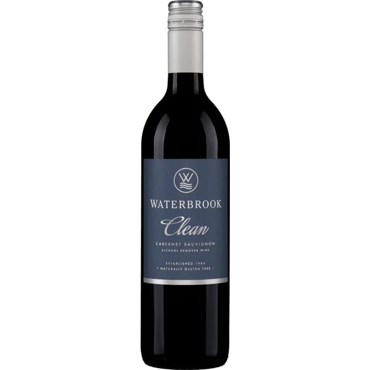 WATERBROOK CLEAN CABERNET SAUVIGNON ALCOHOL REMOVED WINE 750ml, 1.0 Count