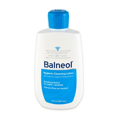 Balneol Hygienic Cleansing Lotion for Women and Men, Soothing Relief to Help With Pain Relief, Itch Relief, and Discomfort for Sensitive Areas, Made in USA, 3 oz