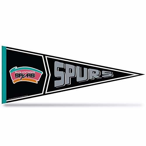 Rico Industries NBA Basketball San Antonio Spurs Retro 12' x 30' Felt Wall Décor Pennant - Great for Home/Bed Room/Man Cave Décor