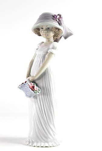 Lladro 'Little Lady Collectible Figurine #08022 Retired Glazed Finish