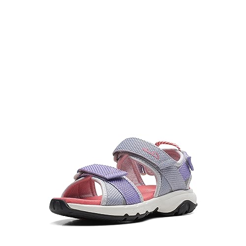 Clarks Girls Expo Sea K. Sport Sandal, Grey Combi, 11.5 Big Kid