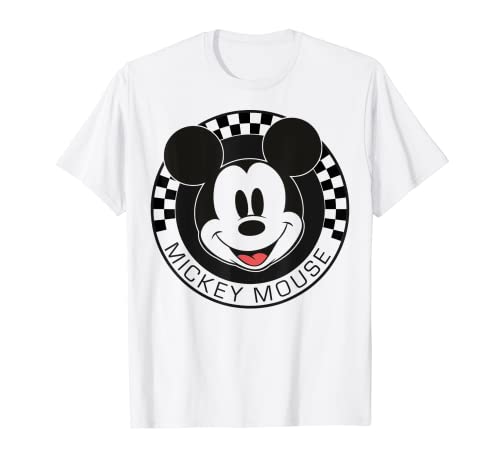 Disney Mickey And Friends Mickey Mouse Checkerboard Circle Short Sleeve T-Shirt For unisex-child, Small