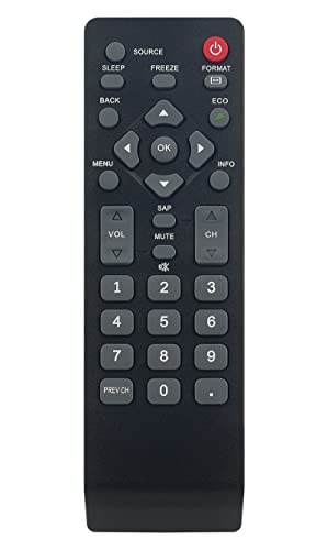 NH001UD Replace Remote fit for Emerson TV LC320EM1 LC260EM1 LC220EM1 LC190EM1 LC190EM2 LC260EM2 LC320EM2 LC220EM2 CLC401EM2F LC401EM2 LC401EM2F CLC320EM2F LC370EM2 LC320EM1F LC320EM2F LC260EM2A