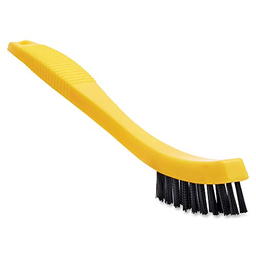 Rubbermaid Commercial Products Tile and Grout Brush, Black, Cleaning Scrubbing Brush, Multi-Surface for Grout, Bathrooms, Kitchens, Countertops, 8.5'