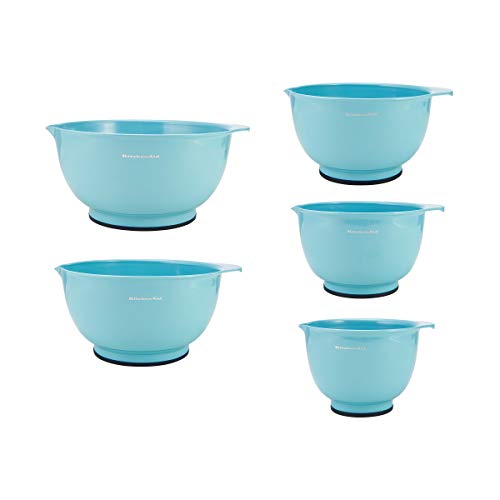 KitchenAid Classic Mixing Bowls, Set of 5, Aqua Sky 2