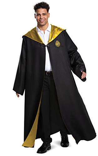 Disguise womens Harry Potter Hogwarts Robe, Official Wizarding World Adult Halloween Accessory Costume Outerwear, Black & Gold, Medium 38-40 US