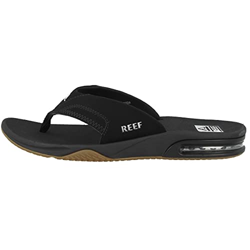 Reef Men's Sandals, Fanning, Black/Silver, 10