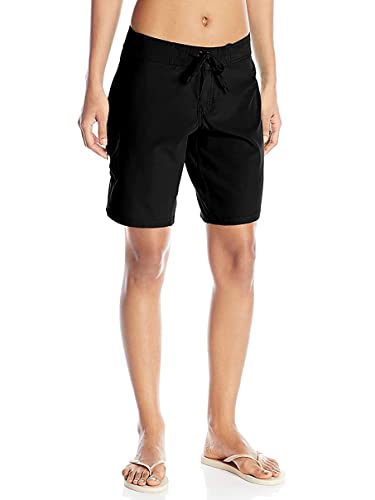 Kanu Surf womens Marina Solid Stretch Boardshort (Reg & Plus Sizes) Board Shorts, Black, 1X US