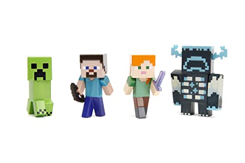 Minecraft 2.5' 4-Pack Collectible Die-Cast Figure, Toys for Kids and Adults
