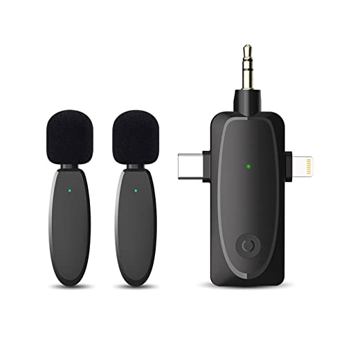 MAXTOP 393FT Mini Wireless Lavalier Microphone for iPhone, Android, and Camera | 2.4G Video Recording Mic for Interview, Vlog, YouTube, TikTok