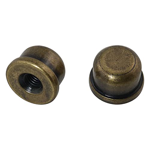 DGBRSM 2pcs Solid Lamp Finials Caps Tapped of Tops for Lamp Shade Holder Harp Lamp Finial Knob Lamp Accessories, Bronze