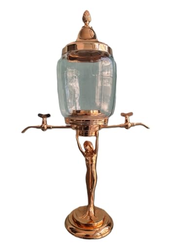 CASTLE ANTIQUES Copper Plated Metal Absinthe Fountain - 4 Spout | Absinthe Dispenser | Absinthe