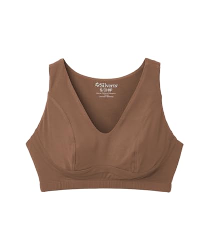 Breast Nest Wire-Free Sleepwear & Loungewear Bra - Comfort Bra for Elderly Women - Caramel LGE