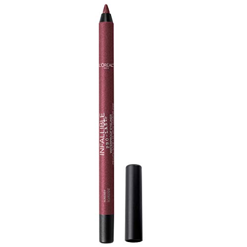 L'Oreal Paris Makeup Infallible Pro-Last Pencil Eyeliner, Waterproof and Smudge-Resistant, Glides on Easily to Create any Look, Burgundy, 0.042 oz.
