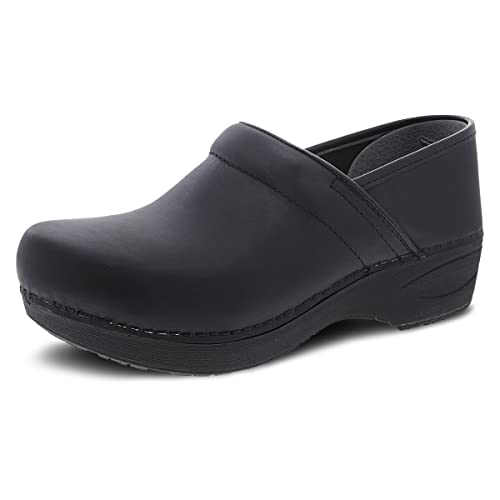 Dansko XP 2.0 Clogs for Women - Lightweight Slip Resistant Footwear for Comfort and Support - Ideal for Long Standing Professionals, Black Waterproof, 11.5-12 Wide US
