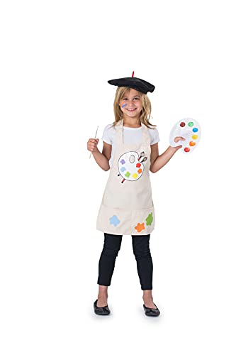 Dress Up America Artist Costume for Kids – Painter Dress-Up with Beret