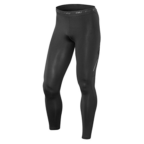 2XU Men's Active Tights, Black/Black, XX-Large