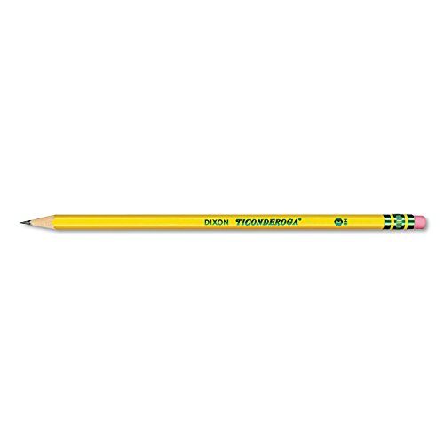 Ticonderoga Wood-Cased Pencils, Unsharpened, #2 HB Soft, Yellow, 96 Count