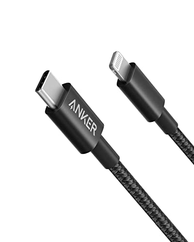 Anker iPhone Fast Charging Cable - 6ft Nylon USB-C to Lightning Cord, MFi Certified for iPhone 13/12/11/X/8, AirPods Pro, Durable for Daily Use, Ideal for Travel