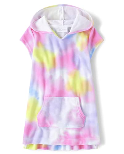 The Children's Place,Short Sleeve Cover Up,girls,Neon Peony,Medium