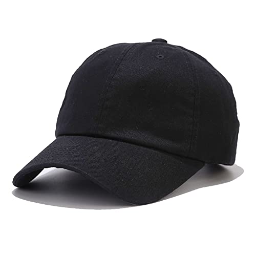 NPQQUAN Original Classic Low Profile Baseball Cap Golf Dad Hat Adjustable Cotton Hats Men Women Unconstructed Plain Cap Black