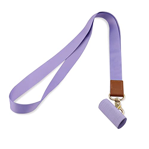 HONZUEN Necklace Lanyard Fits for Smok Novo Elf Puff Bar E-cig and Other Similar Pen Sizes, Lanyard with Elastic Holder, Anti-Lost Lanyard for Ecig Ego(Light Purple)