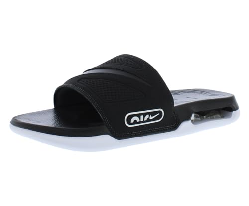 Nike Air Max Cirro Just Do It Athletic Sandal Solarsoft Slide (BLACK SILVER WHITE, us_footwear_size_system, adult, men, numeric, medium, numeric_12)