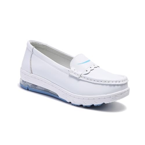 Semshedy Women Nurse Shoes Orthopedic Diabetic Shoes Slip Resistant Ladies Wedge Sneakers 9988 Blue42