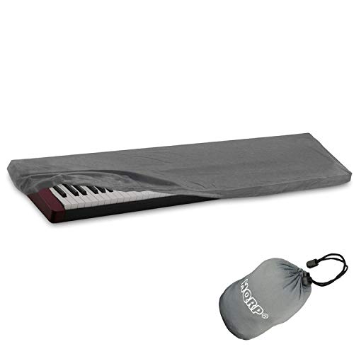 HQRP Elastic Dust Cover w/Bag (Gray) Compatible with Yamaha DGX-660 Motif XF8 MOXF8 P-45 MM8 YPG-535 P-105 P-125 Piaggero NP-11 S70-XS DGX-300 Electronic Keyboards Digital Pianos