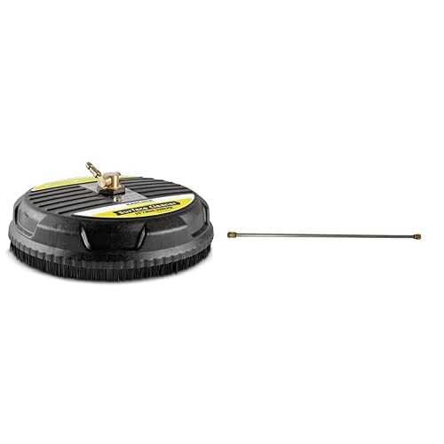 Karcher 15-Inch Pressure Washer Surface Cleaner Attachment, 3200 PSI Rating & American Hydro Clean PLQ25-33B-AHC Stainless Steel Quick Connect Lance, 33'