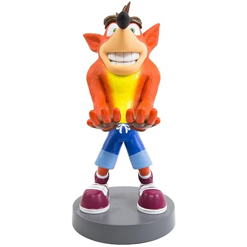 Exquisite Gaming: Crash Bandicoot Trilogy - Original Mobile Phone & Gaming Controller Holder, Device Stand, Cable Guys, Licensed Figure