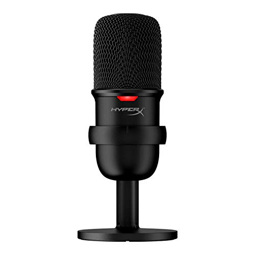 HyperX SoloCast USB Condenser Microphone Tap-to-Mute Sensor Card for Gaming Streaming Podcasts Twitch YouTube Discord - Black (Renewed)