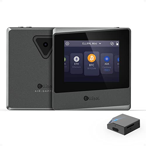 ELLIPAL Hardware Wallet, Air-gapped & Internet Isolated Security Crypto Wallet Titan Mini, 10000 coins &Token, Anti-Disassemble &Tamper Cold Wallet, Cold Storage for BTC/XRP/ETH/XLM/USDT/LTC