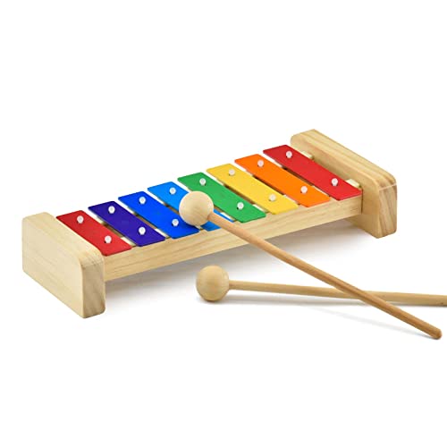 MUSICUBE Xylophone for Kids Wooden Xylophone with Mallets Orff Music Instrument for Educational Preschool Learning Baby Percussion Kit Professional Tuning Gift Choice for Children