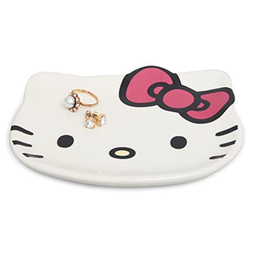 Hello Kitty Sanrio Jewelry Dish - Ceramic Trinket Tray and Ring Dish Jewelry Tray Officially Licensed
