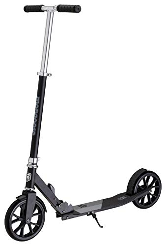 Mongoose Trace 200 Kick Scooter for Youth Adult Boys and Girls, Lightweight, Quick-Release & Easy Folding Scooter, With 202mm Wheels, Kickstand, Black/Red