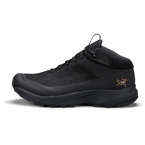 Arc'teryx Aerios FL 2 Mid GTX Shoe Women's | Fast and Light Gore-Tex Hiking Shoe | Black/Black, 8