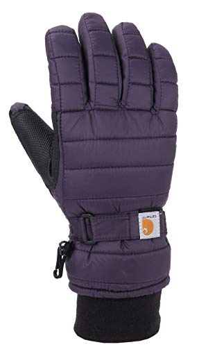 Carhartt Women's Quilts Insulated Breathable Glove with Waterproof Wicking Insert, Nightshade, Large