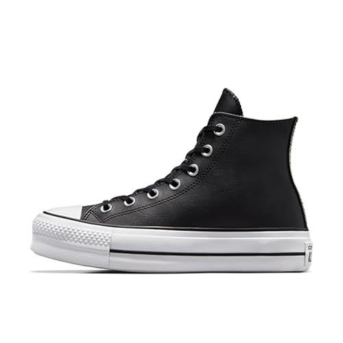 Converse Women's Chuck Taylor All Star Lift Clean Sneaker, Black/Black/White, 7 M US
