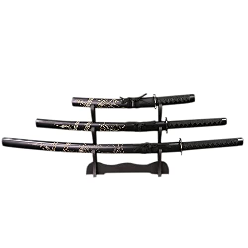 IUWEN Handmade Katana Japanese,Katana Samurai Sword Set, 3 Piece Handmade Knives, Hand Forged
