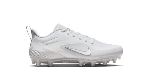 Nike Alpha Huarache 8 Pro CW4439-110 White-Pure Platinum Men's Lacrosse Cleats 8 US