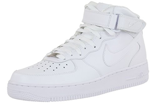 Nike Mens Air Force 1 Mid 07 Trainers (11.5), White/White