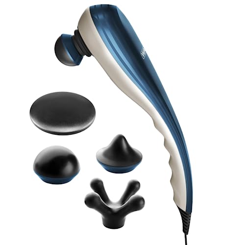 Wahl Deep Tissue Corded Long Handle Percussion Massager - Handheld Therapy with Variable Intensity to Relieve Pain in The Back, Neck, Shoulders, Muscles, & Legs – FSA Eligible - Model 4290-300