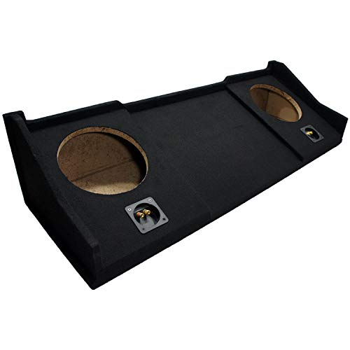 American Sound Connection ASC Compatible with 1998-01 Dodge Ram Extended/Quad/Club Cab Truck Dual 10' Subwoofer Sub Box Speaker Enclosure